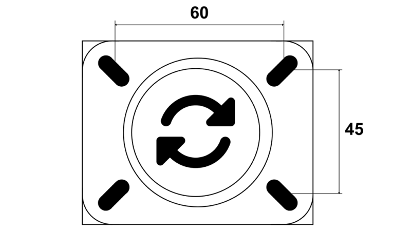 RAD 75mm SCHWENKBARE BASIS