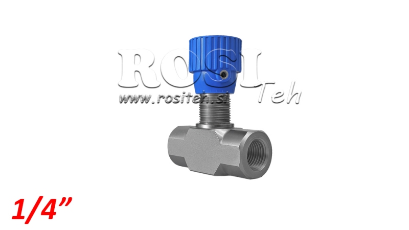 DROSSELVENTIL MIT HANDRAD VRFB 1/4- BEIDE RICHTUNGEN - 15 lit