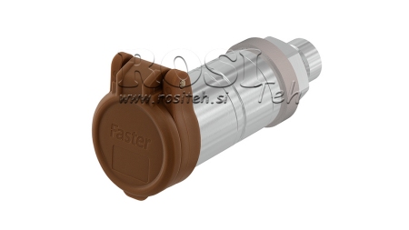 PVC SCHUTZDECKELL FÜR WEIBLICHE PUSH-PULL SCHNELLKUPPLUNG - BRAUN