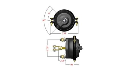 PNEUMATISCHER BREMSTROMMEL 30