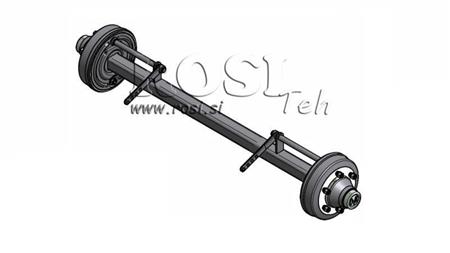 ACHSE FÜR ANHÄNGER 8300 kg MIT BREMSE (1600 mm)