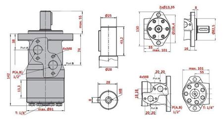 HYDRAULIKMOTOR MP 100