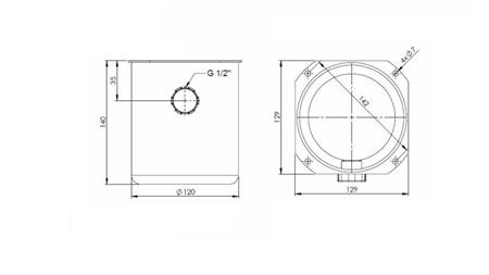 METALLTANK ROLL PP 1 LITER-Abmessungen