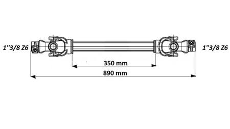 ECO KARDAN 890mm 30-75PS STANDARD - Abmessungen