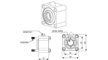 Mitat HYDRAULINEN PUMPPU VETO - ZF1 ALUMIINI