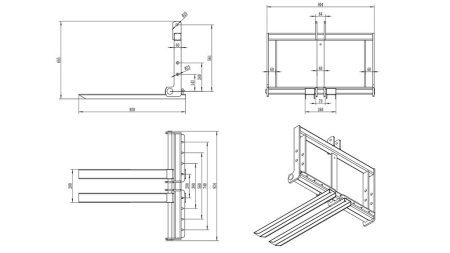TRAKTORIN 3-PISTE PALLETTIKOURAT 600KG
