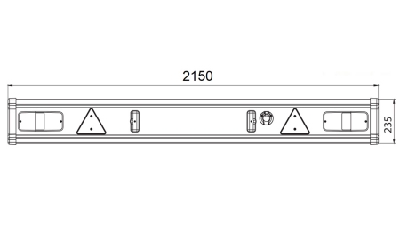PERÄVAUNUN PUSKURI TÜV-MALLI VALOILLA 2150mm