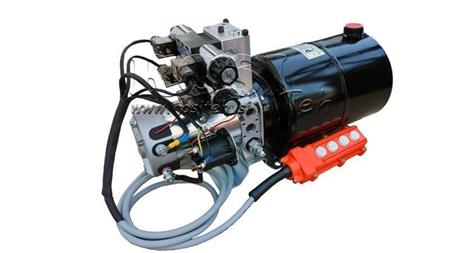 MINI HYDRAULIKAGGREGAT 24V DC - 2.2kW = 2.1cc - 8 lit - 2x bidirektionale Einheit (Metall)
