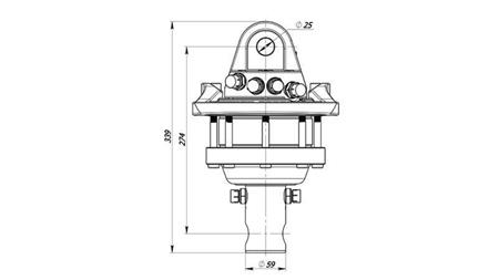 HYDRAULINEN KIERTO 4500/2500 KG AKSELILLA