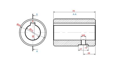 VÄHENTÄJÄ HYDROMOOTTORILLE MP-MR 25x70x10