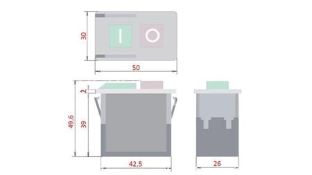 SCHALTER ein/aus 5E4 250V 6A