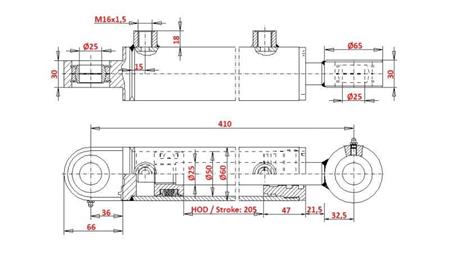 HIDRAVLIČNI VOLANSKI CILINDER ZETOR 7245
