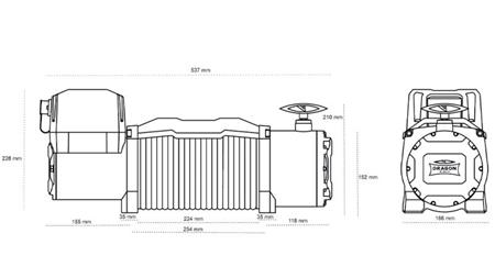 12 V ELEKTRISCHER WINSCH DWM 13000 HD - 5897 kg