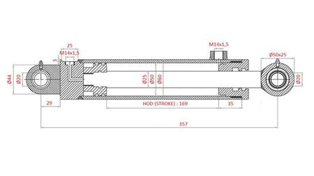HYDRAULINEN OHJAUSSYLINTERI FIAT-NEW HOLLAND OEM-4997919, 4998944, 4998945, 5110840, 5125262