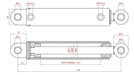 HYDRAULINEN OHJAUSSYLINTERI FIAT-NEW HOLLAND OEM-5189892