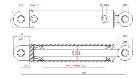 HYDRAULINEN OHJAUSSYLINTERI FIAT-NEW HOLLAND OEM-87302891, 5164022, 82991196