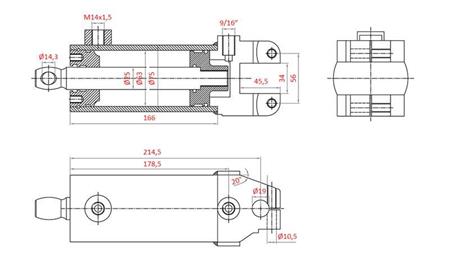 HYDRAULIKLENKZYLINDER MASSEY FERGUSON OEM-1605121M91, 1605121M92 532193M91, 3773711M91
