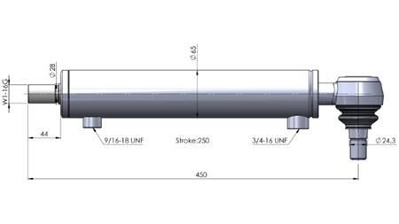 HYDRAULINEN OHJAUSSYLINTERI KOTELLO OEM-435662A1