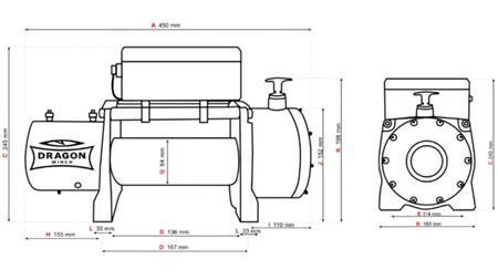 12 V ELEKTRISCHER WINSCH DWM 10000 HD - 4536 kg