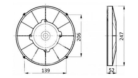 AXIALLÜFTER 225mm ZIEHEND 12V