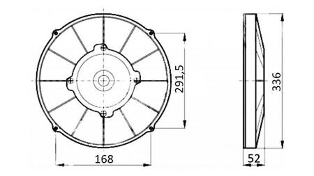 AXIALLÜFTER 305mm DRÜCKEND 12V