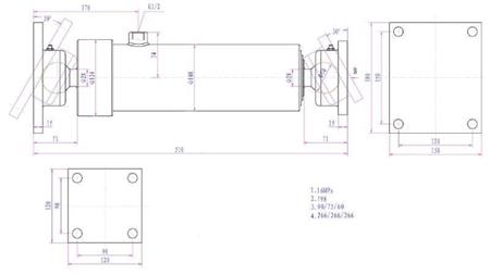 TELESKOOPPISYLINTERI 3 LAAJENTAMINEN  805MM K3B-7T