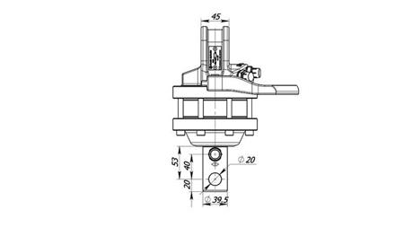 HYDRAULISCHER ROTATOR 1000/500 KG MIT ACHSE