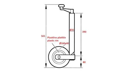 KIERRE TUEN JALKA KÄRRYILLE 35mm 75 kg
