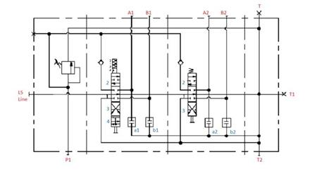HYDRAULIKSTEUERVENTIL 2xP90 L/min LASTENSENSIERUNG