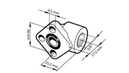 ROHRVERBINDUNG 3/8 - WINKELFLANSCH fi 30