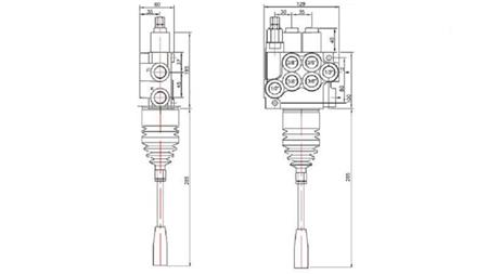 HYD. VENTIL 2xP40 JOYSTICK