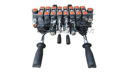 HYDRAULISCHESVENTIL HIAB 8xPC70   2x JOYSTICK - ELEKTRISCHE STEUERUNG 12V