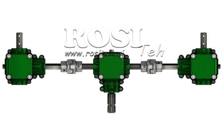 WINKELGETRIEBE KOMPLET 1:1,44 (27 PS - 20kW) FÜR MISTSTREUER L-800 GUßGEHÄUSE MIT SICHERHEIT ELEMENT