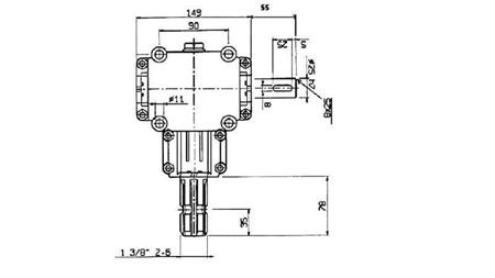 WINKELREDUZIERSTÜCK PTO 1:1.9 (14HP-10kW)
