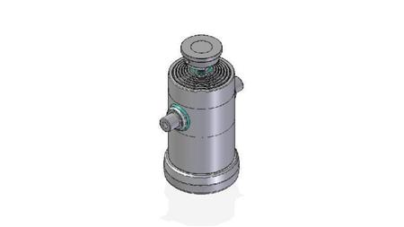 7033S -TELESCOPIC CYLINDER STANDARD/BALL 7 STUFEN HUB 2272 DURCHMESSER 240