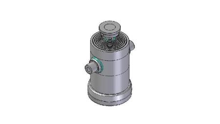 8033S -TELESCOPIC ZYLINDER STANDARD/KUGEL 8 STUFEN HUB 2540 DURCHMESSER 270
