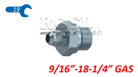 HYDRAULIK REDUZIER 9/16 JIC74°-1/4 GAS
