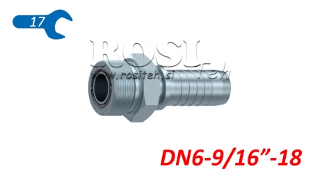 HYDRAULISCHER ANSCHLUSS AGORFS MÄNNLICH DN6-9/16-18