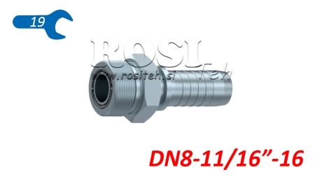 HYDRAULISCHER ANSCHLUSS AGORFS MÄNNLICH DN8-11/16-16