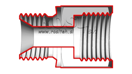 HYDRAULIKADAPTER MÄNNLICH-WEIBLICH 18x1,5-3/8"