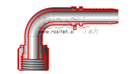 ANSCHLÜSSE DKORFS WIBLICH KNIE 90°DN10-9/16"-18