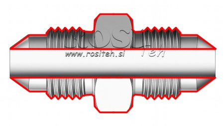 HYDRAULISCHE DOPPELSCHRAUBE JIC74° 1"3/16-12 - 1"3/16-12