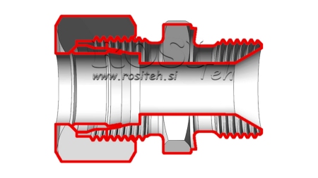 HYDRAULIKVERSCHRAUBUNG mit Mutter AS8-BSP1/4