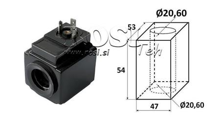 ELEKTROMAGNETTINEN KELA 230VAC - DS3 - fi 20.6mm-54mm 176W