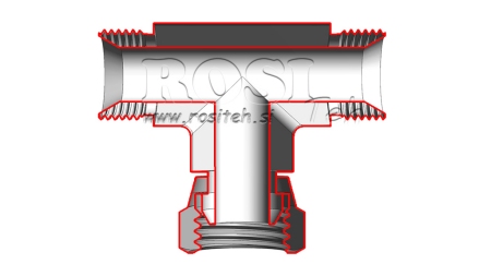 T-STÜCK MIT DREHENDER MUTTER 1/2