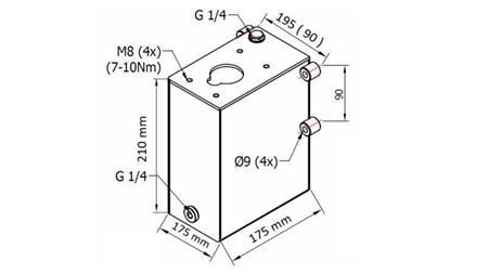 TANK 5L FÜR HANDPUMPE - Maße