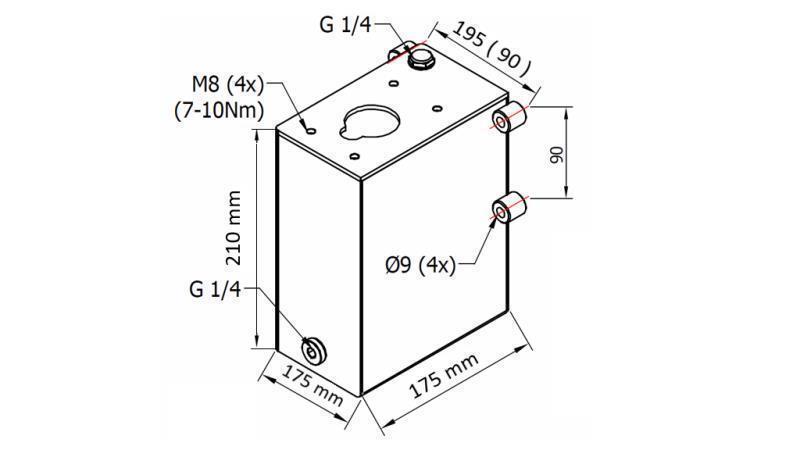 TANK 5L FÜR HANDPUMPE - Maße